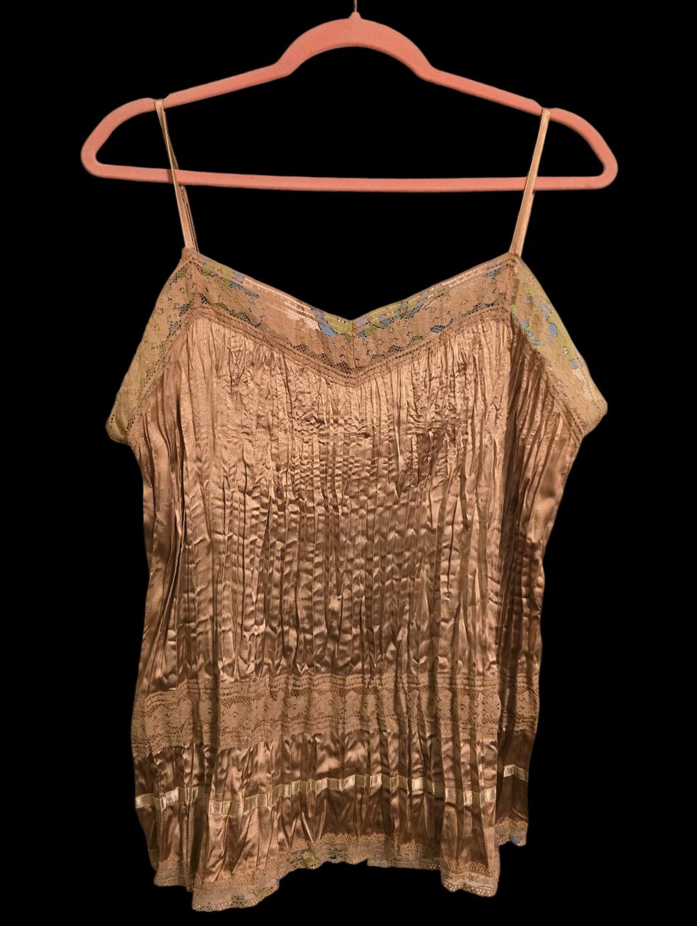 Vintage | Tan Fairy Lace Tank